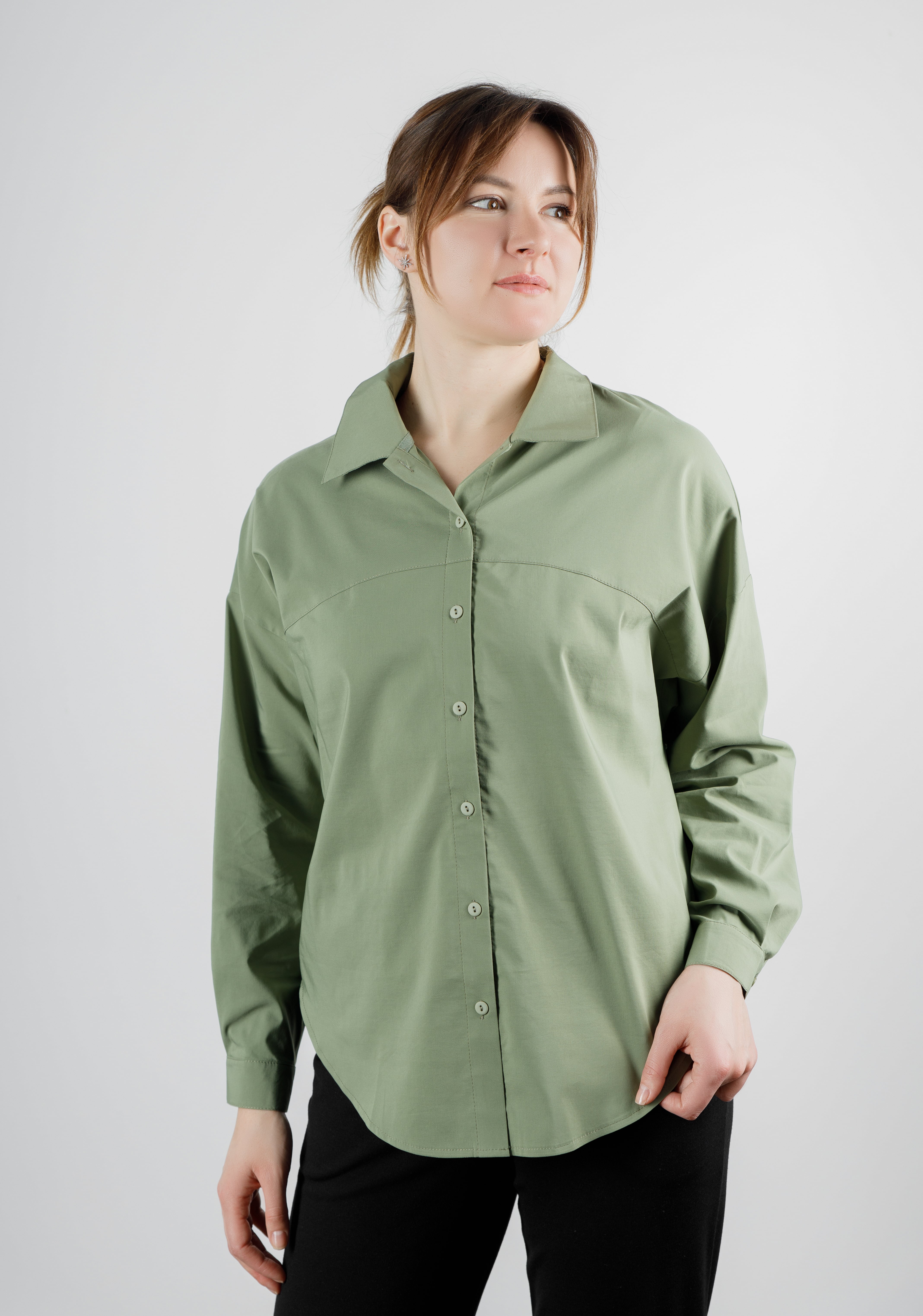 картинка Блузка женская «Юлия-2» (хаки) от магазина Одежда+