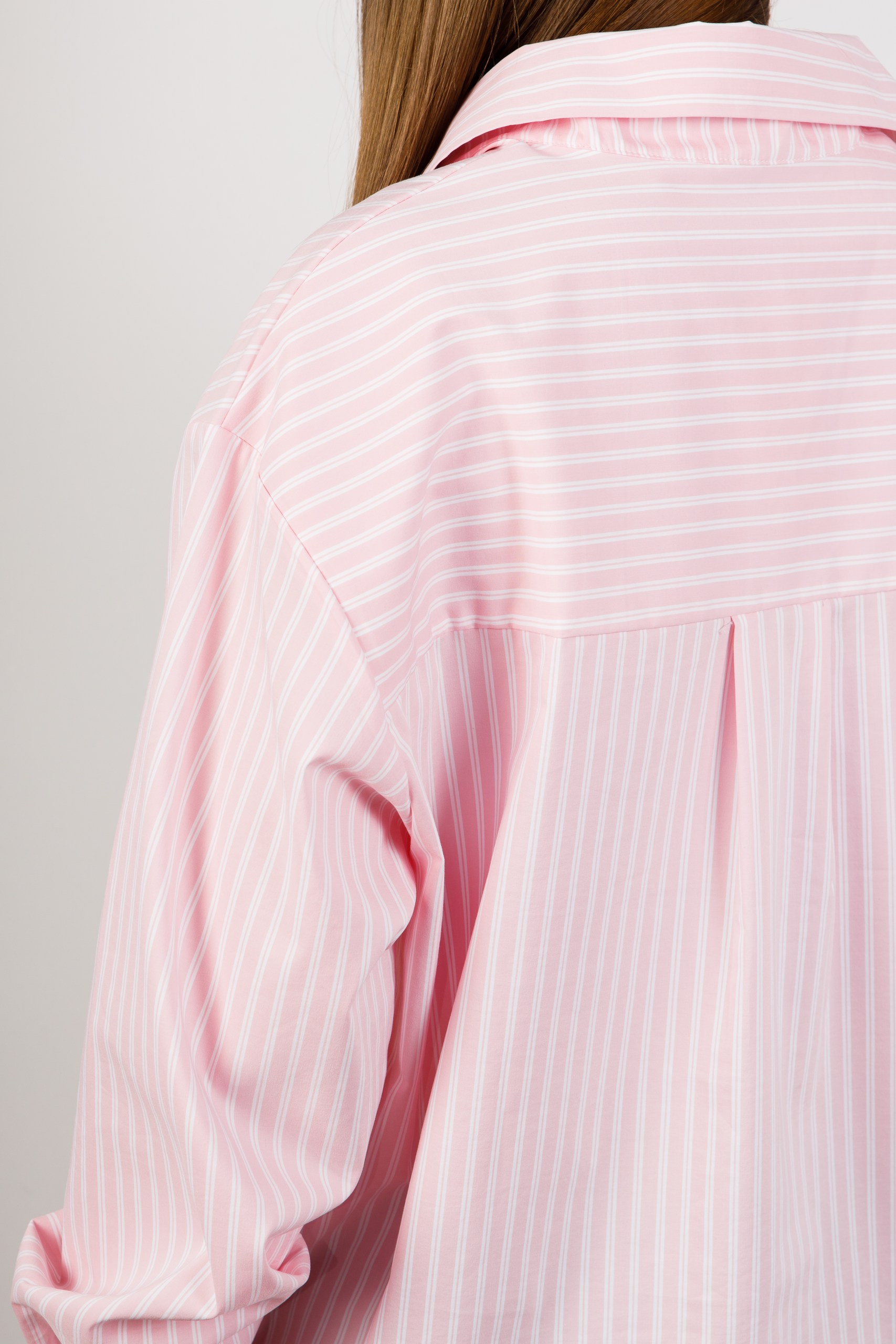 картинка Блузка женская «Лолита-цвет» (белая полоска на розовом) от магазина Одежда+