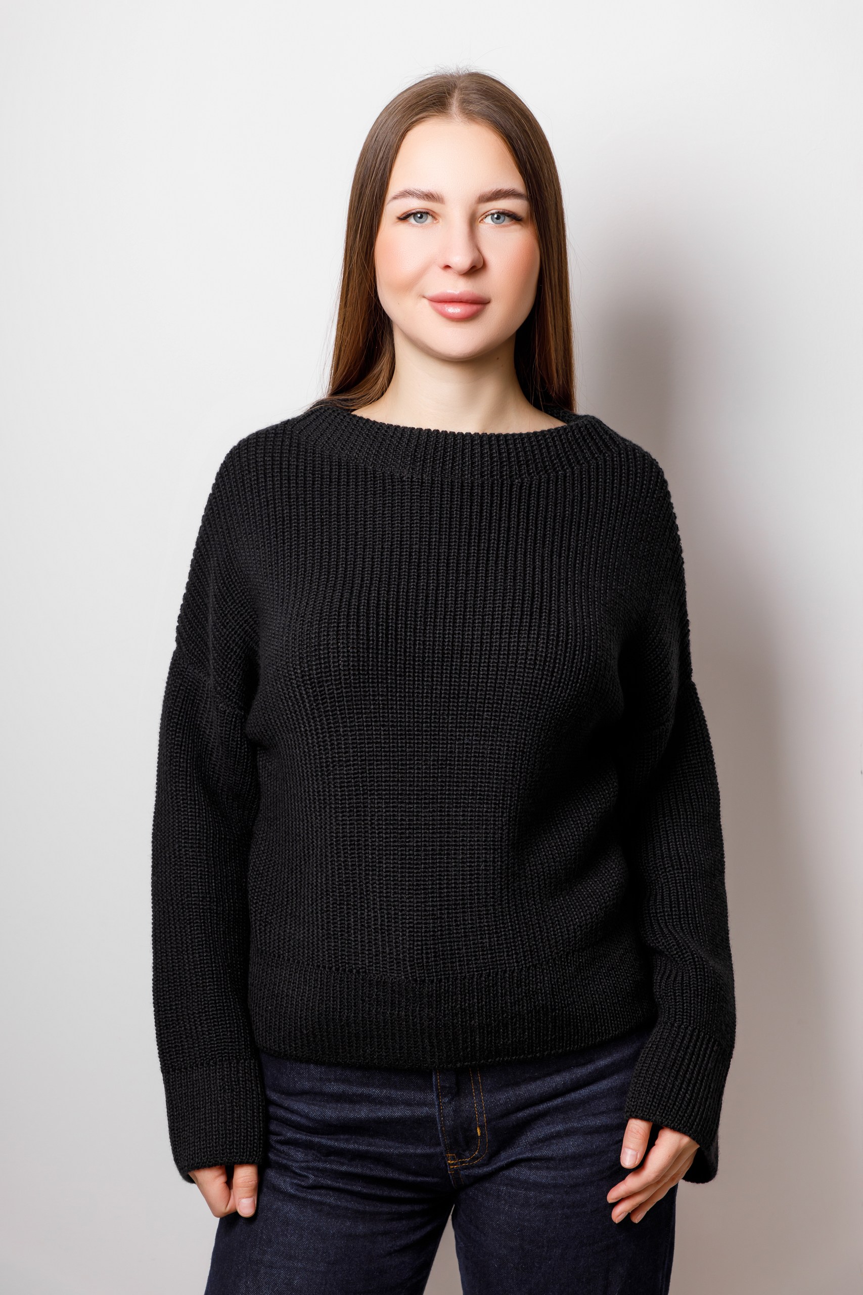 картинка Джемпер женский "Леона" (черный) от магазина Одежда+