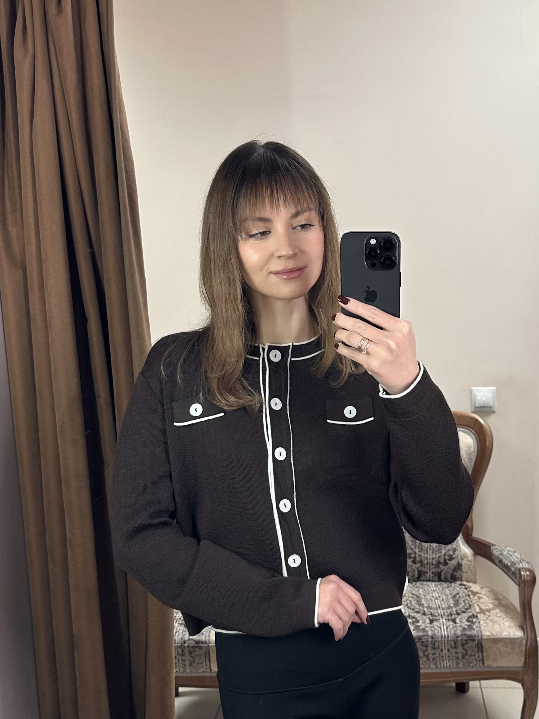 картинка Жакет женский «Шанель» (темно-коричневый) от магазина Одежда+