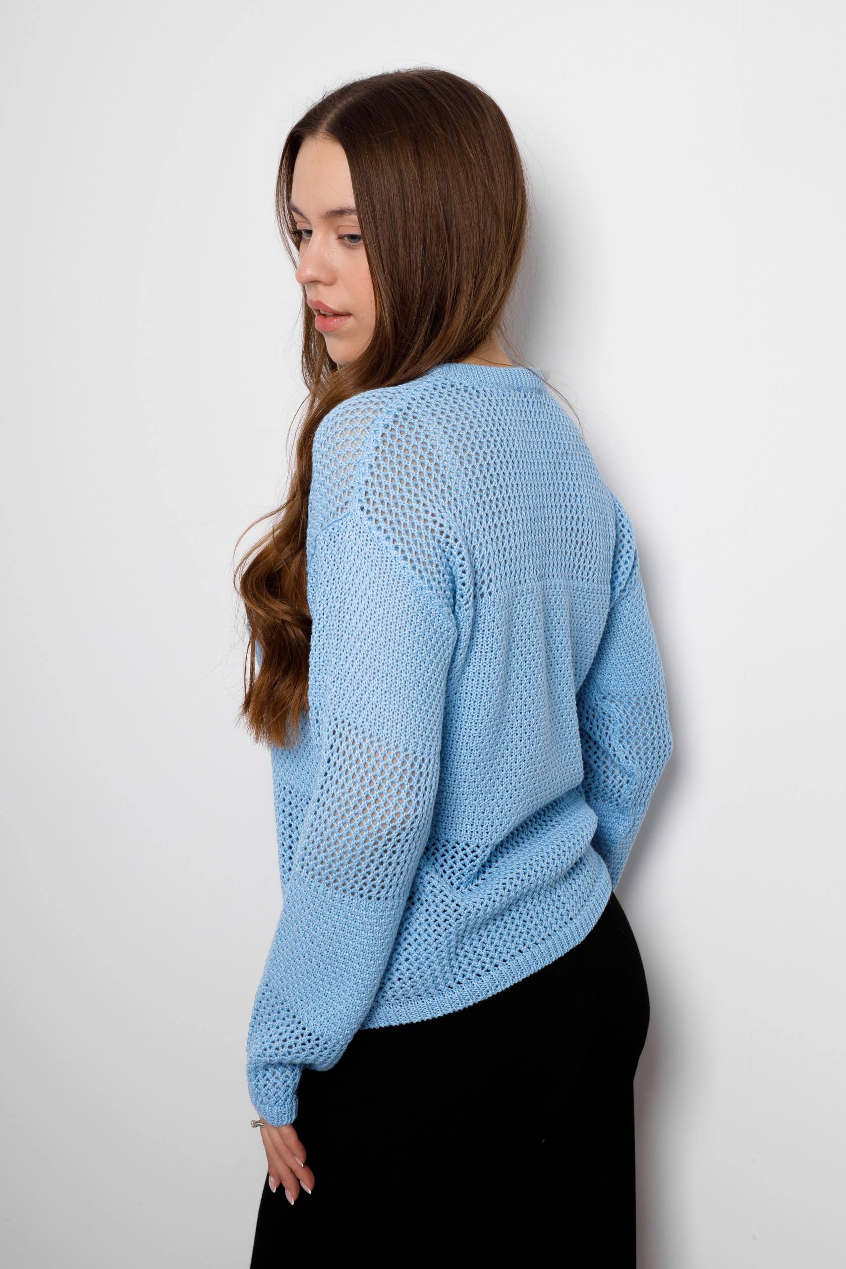 картинка Джемпер женский "Пальмира" (голубой) от магазина Одежда+