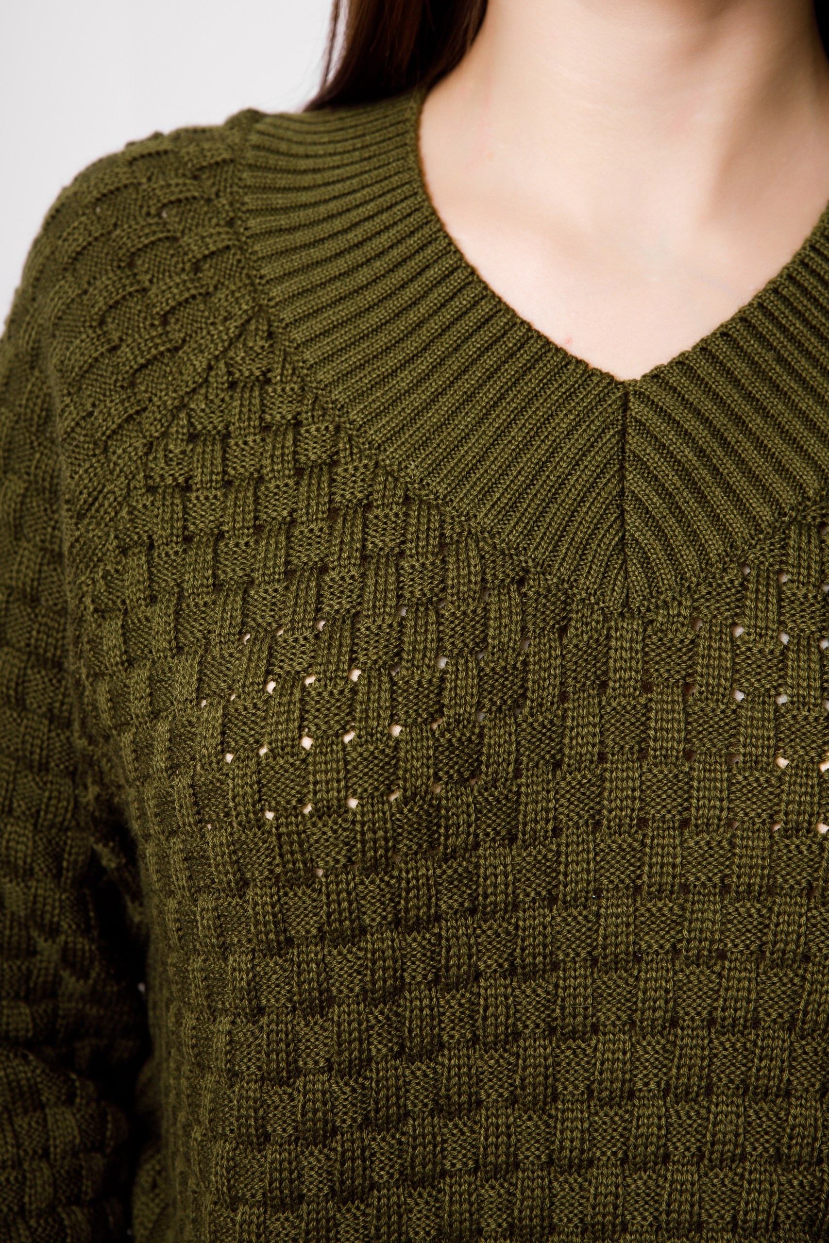 картинка Джемпер женский "Азалия" (оливковый) от магазина Одежда+