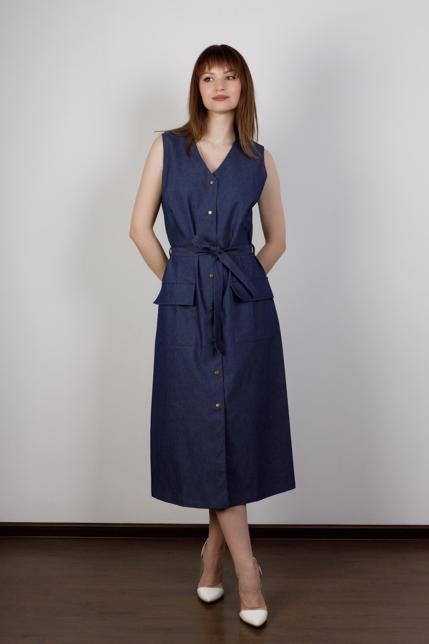 картинка Платье «Riot-джинс» (темно-синий)   от магазина Одежда+