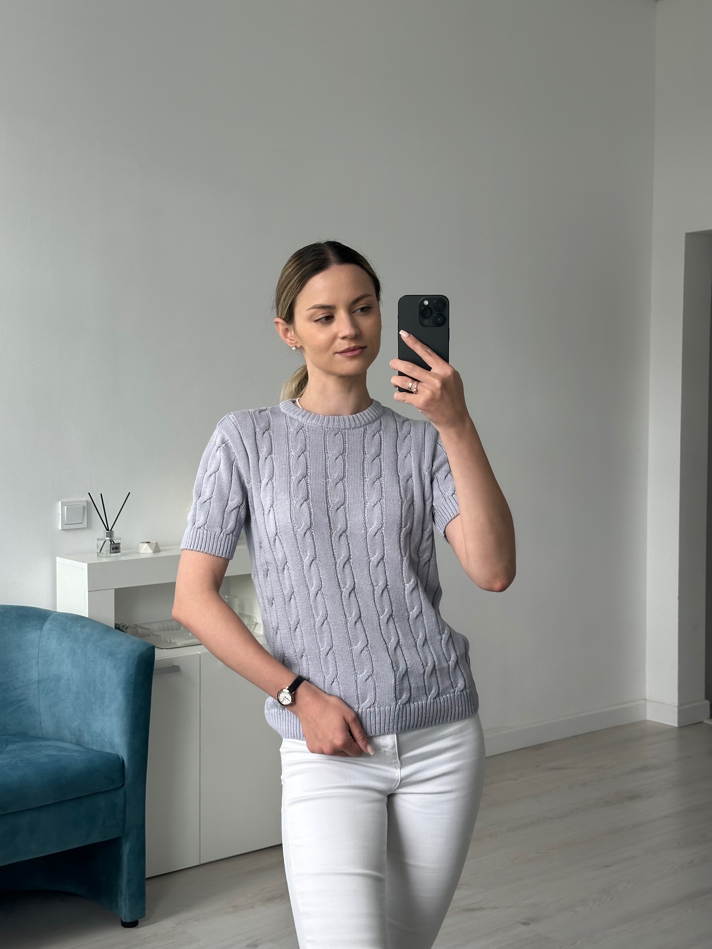 картинка Джемпер женский «Татьяна» (серо-сиреневый) от магазина Одежда+