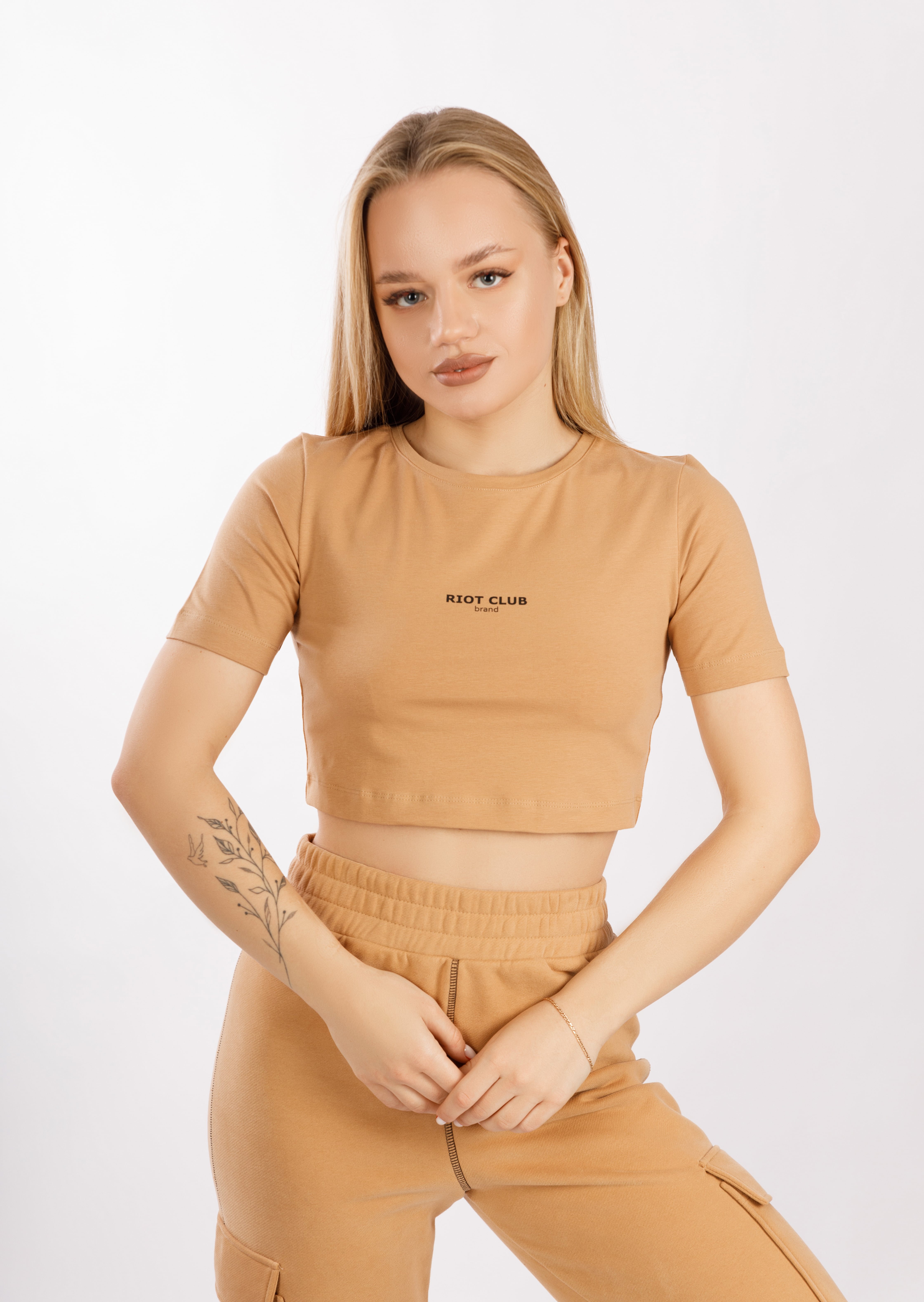 картинка Джемпер укороченный «RIOT» (рыжий) от магазина Одежда+