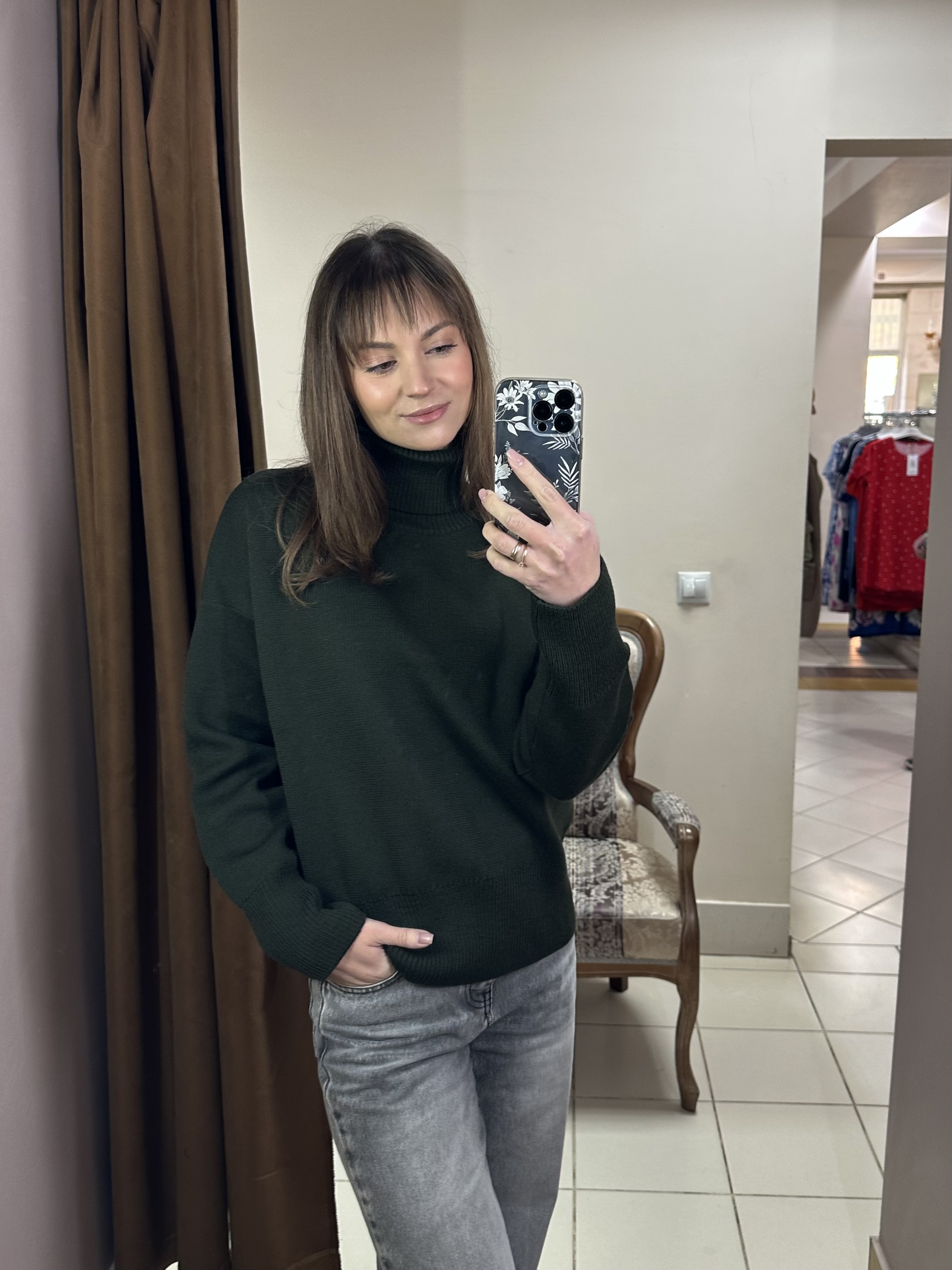 картинка Свитер женский "Джорджия-1" (темный хаки) от магазина Одежда+