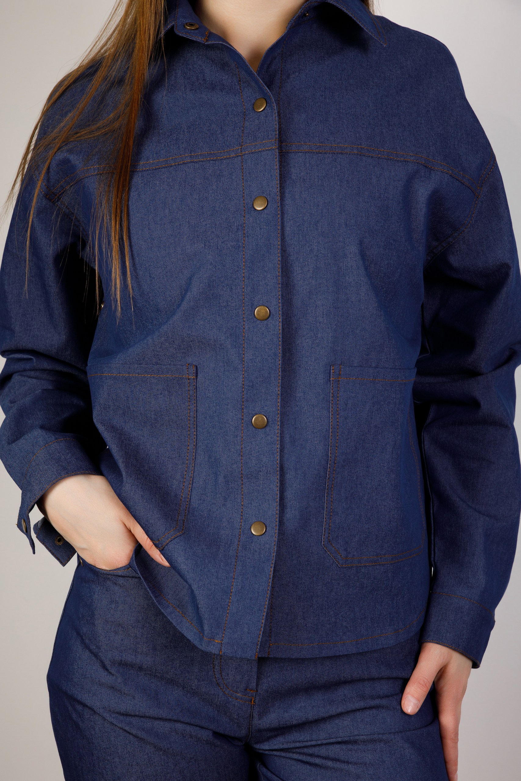 картинка Жакет женский "RIOT-джинс" (темно-синий) от магазина Одежда+