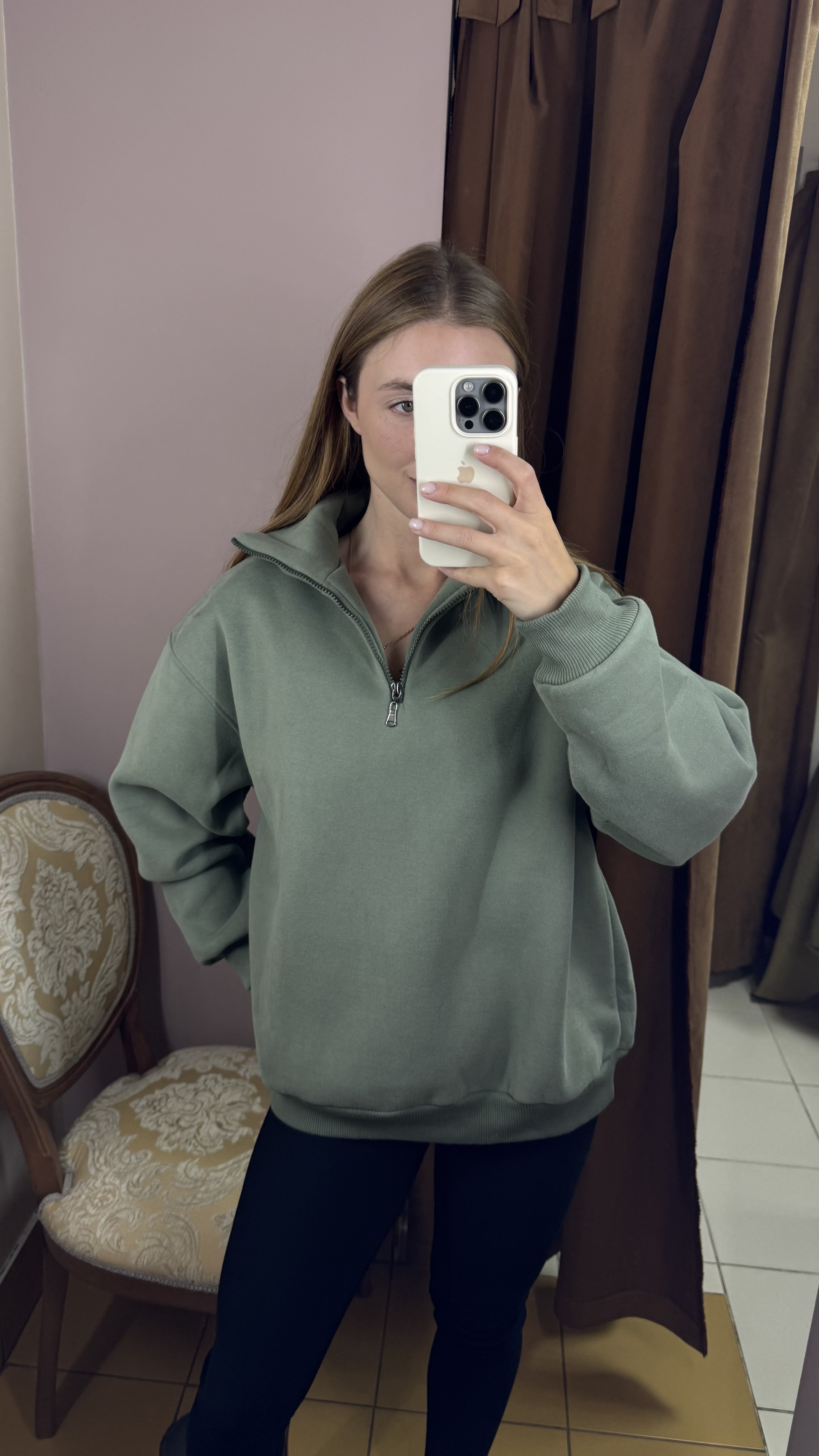 картинка Джемпер женский «Лана» (оливковый) от магазина Одежда+