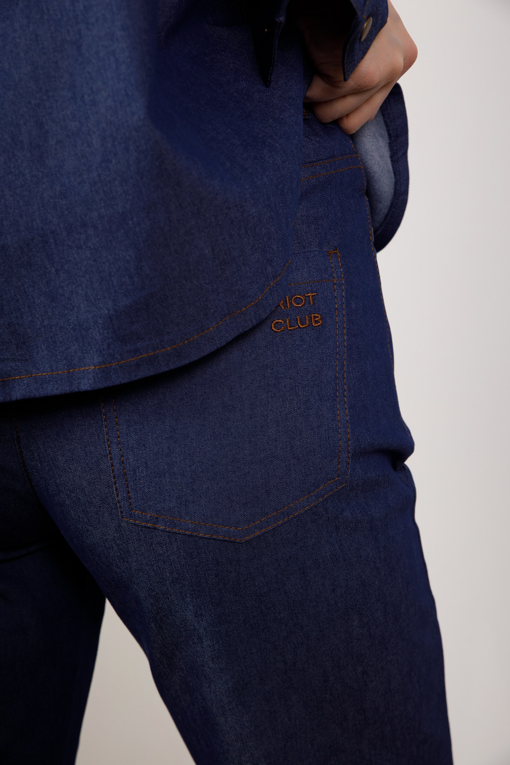 картинка Брюки женские «RIOT-джинс» (тёмно-синий) от магазина Одежда+