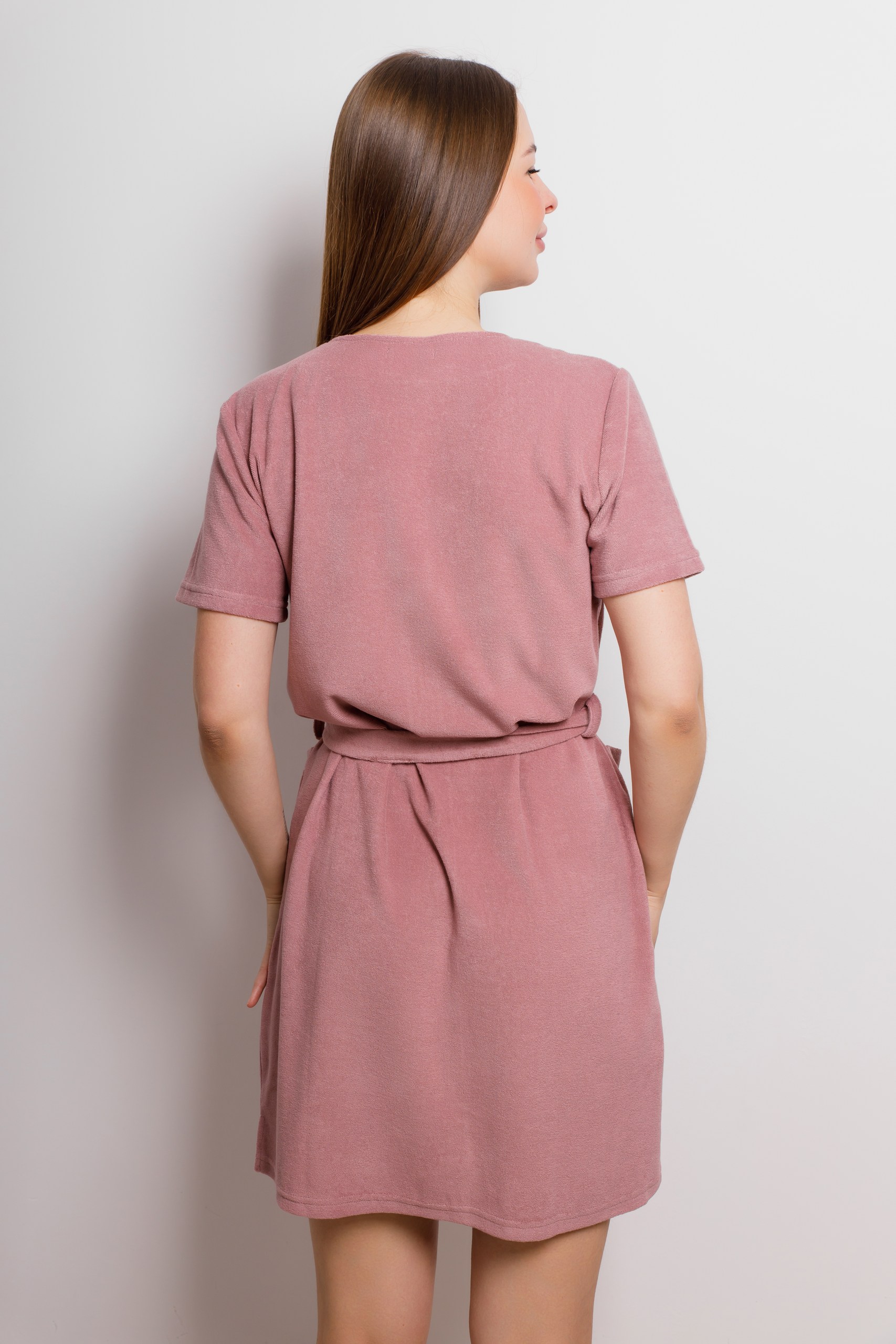 картинка Халат женский «Виола» (пепельно-розовый) от магазина Одежда+