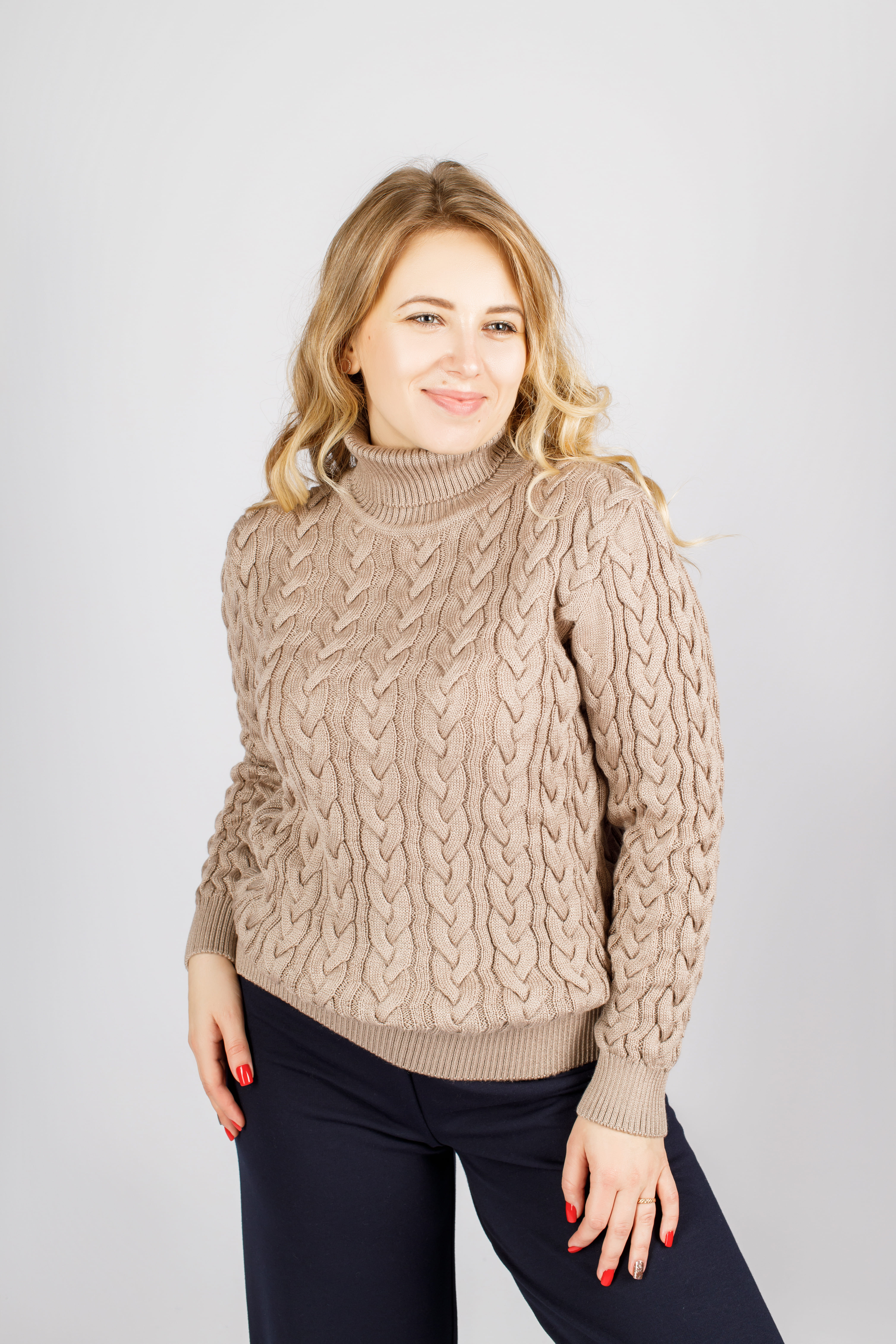 картинка Свитер женский "Руслана" (натуральный) от магазина Одежда+