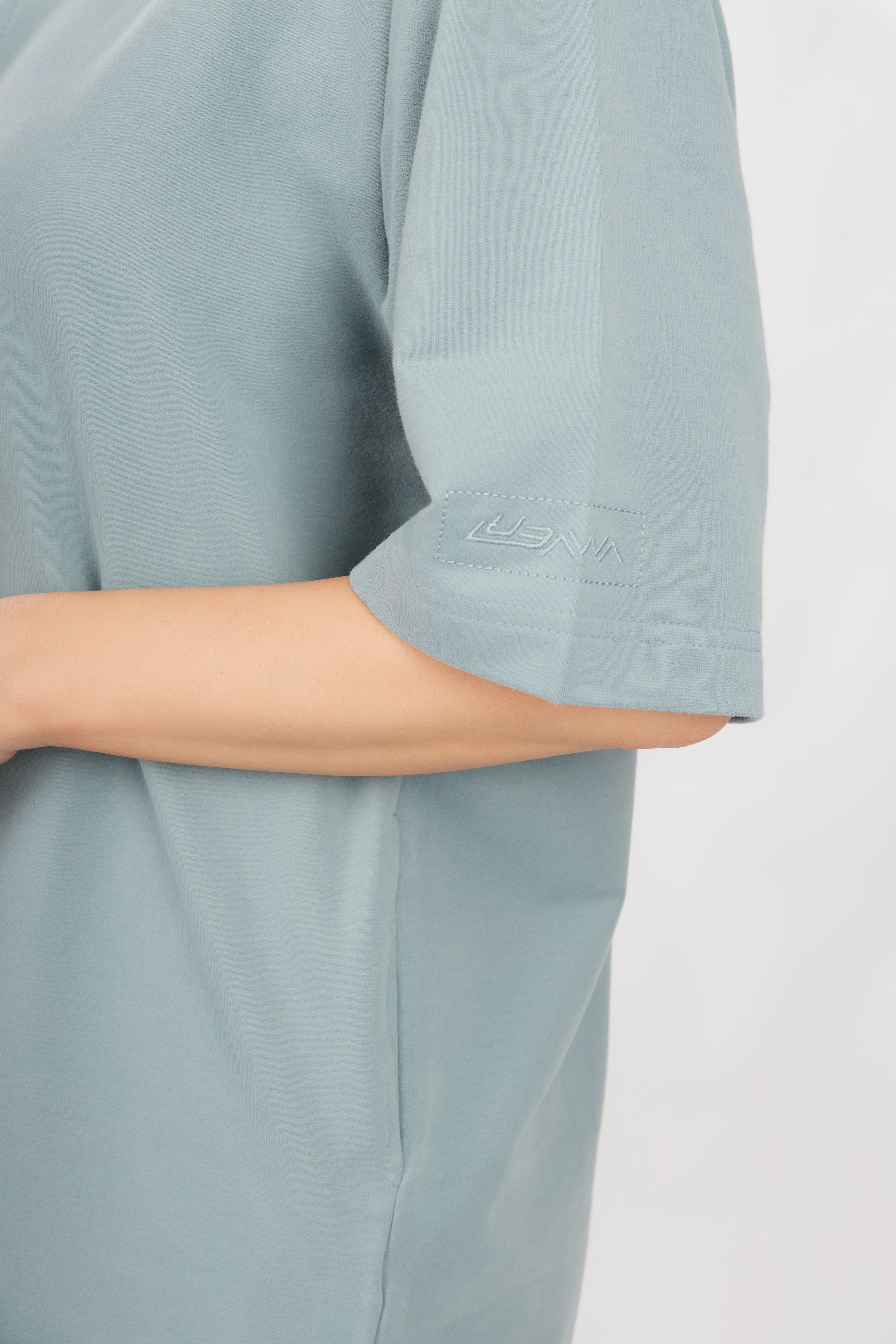 картинка Платье «Нелли» (серо-мятный)   от магазина Одежда+