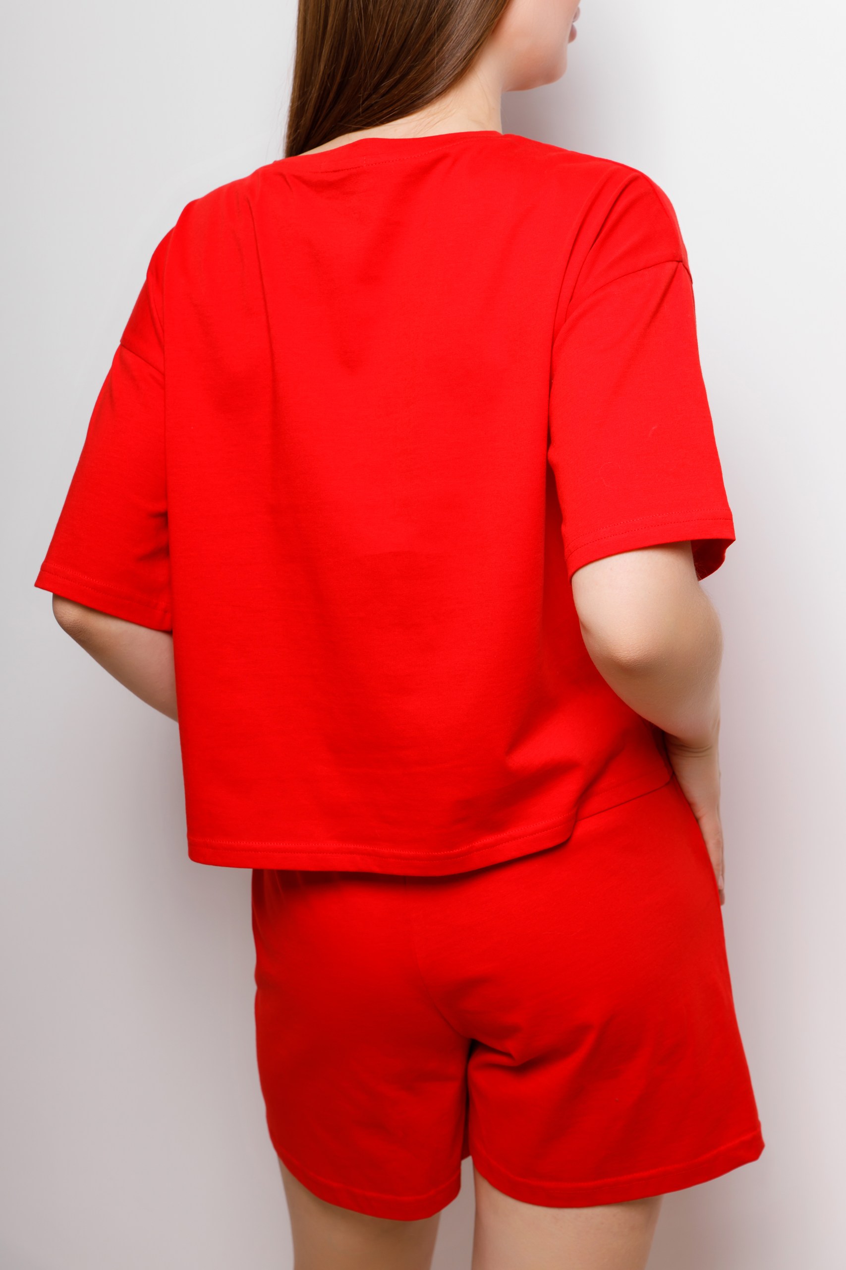 картинка Комплект домашний женский «Инима» (красный) от магазина Одежда+