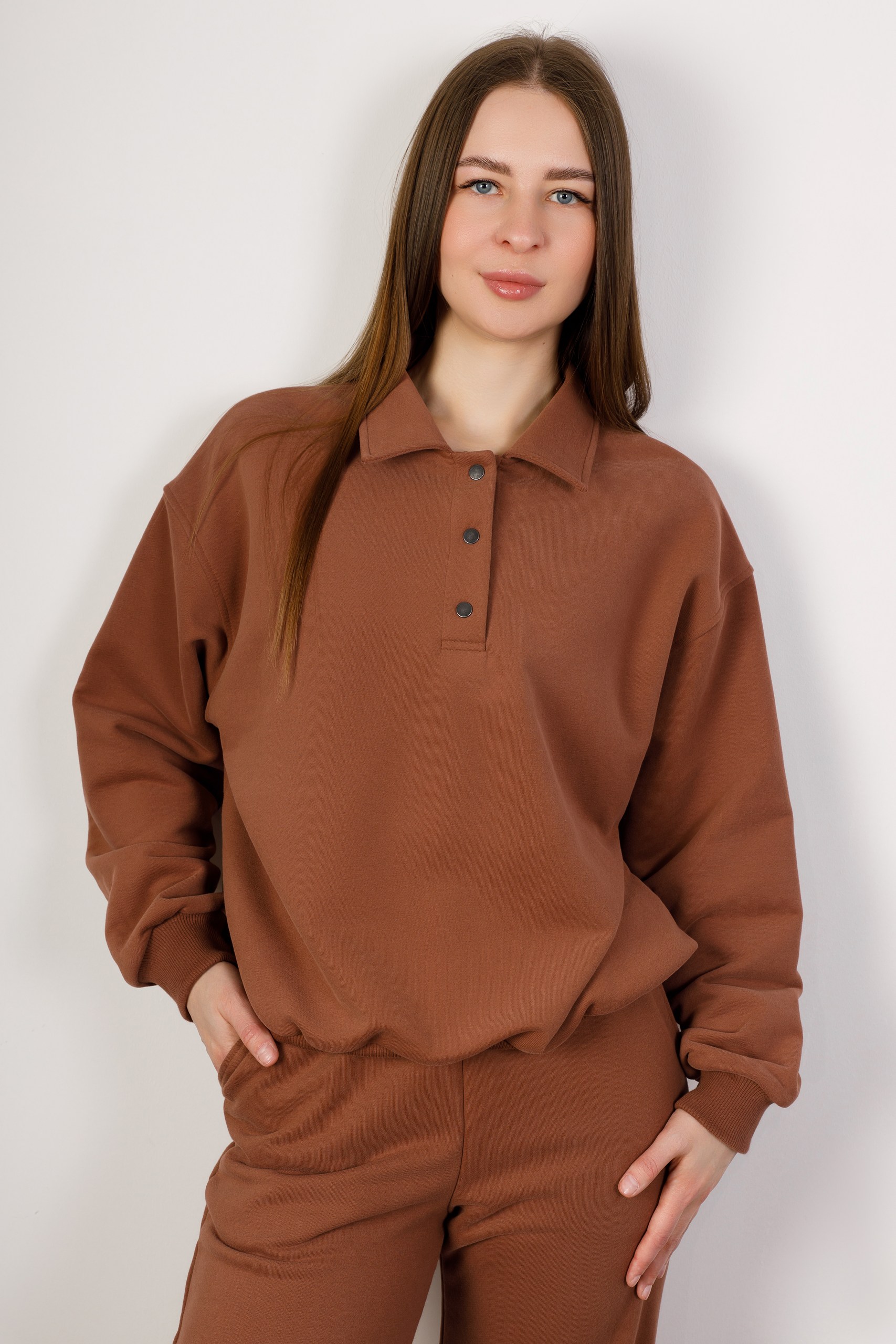 картинка Джемпер женский "Ракель" (коричневый) от магазина Одежда+