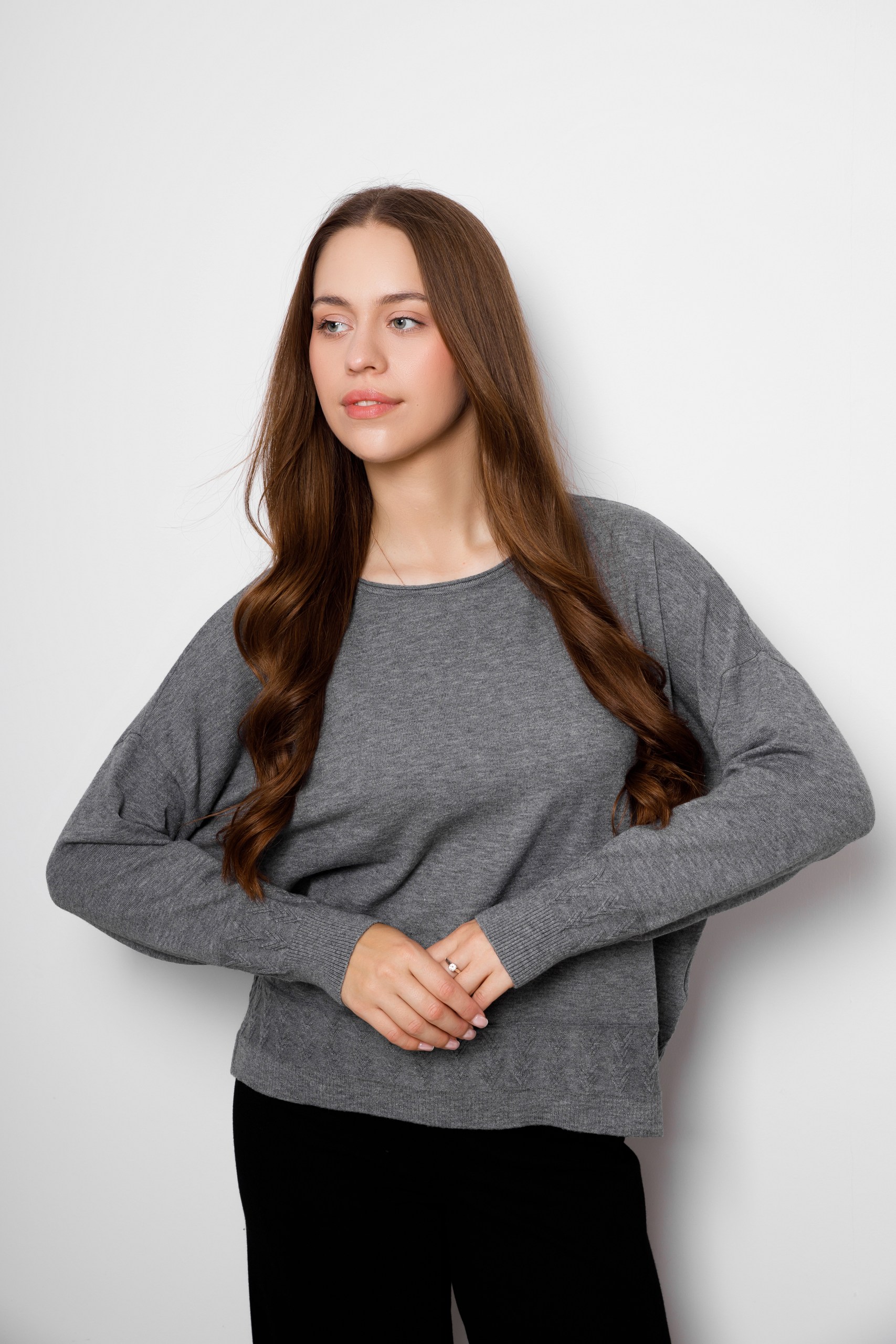 картинка Джемпер женский "Афродита" (серый меланж) от магазина Одежда+