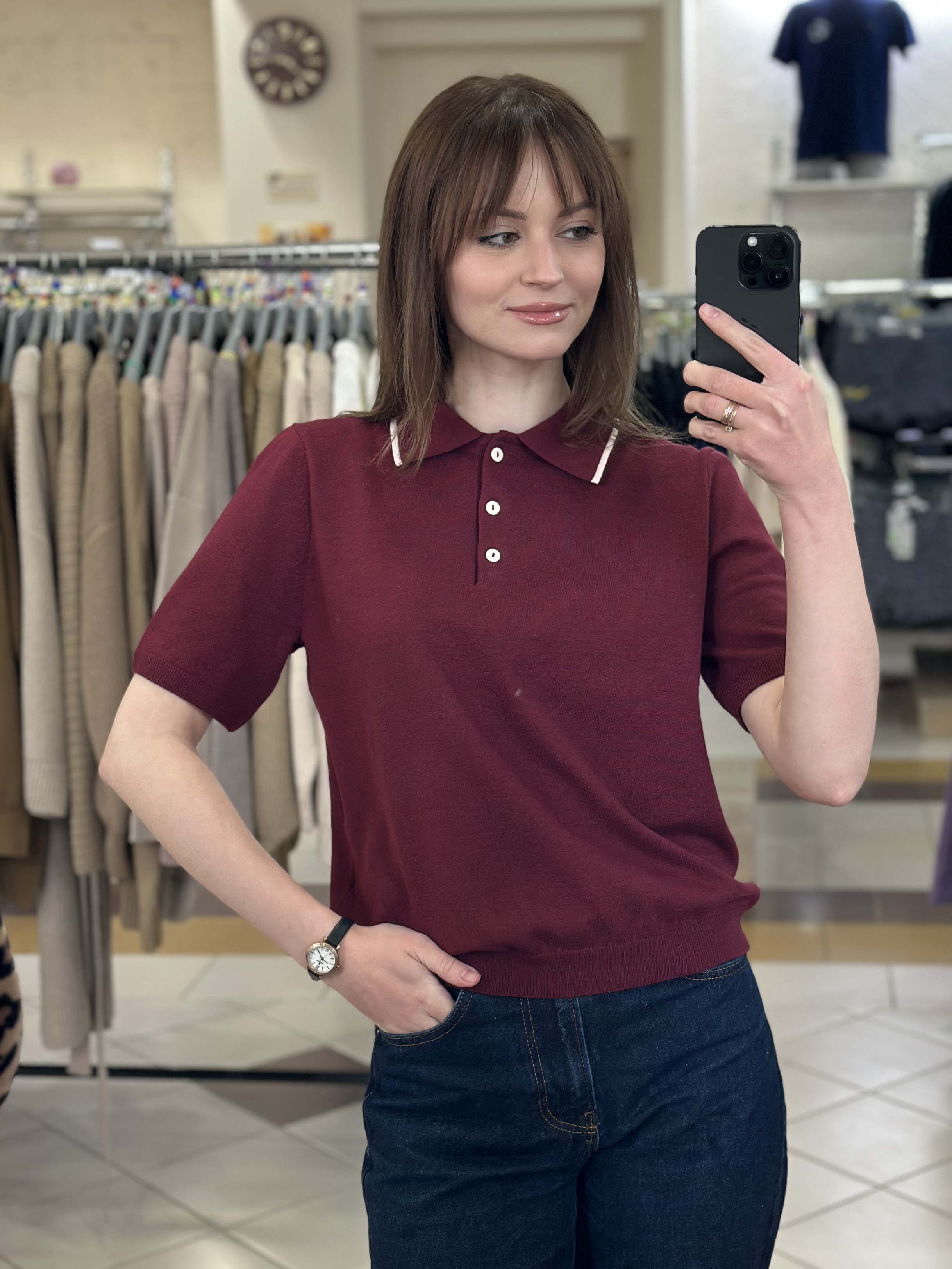 картинка Джемпер женский «Рениза» (бордовый) от магазина Одежда+