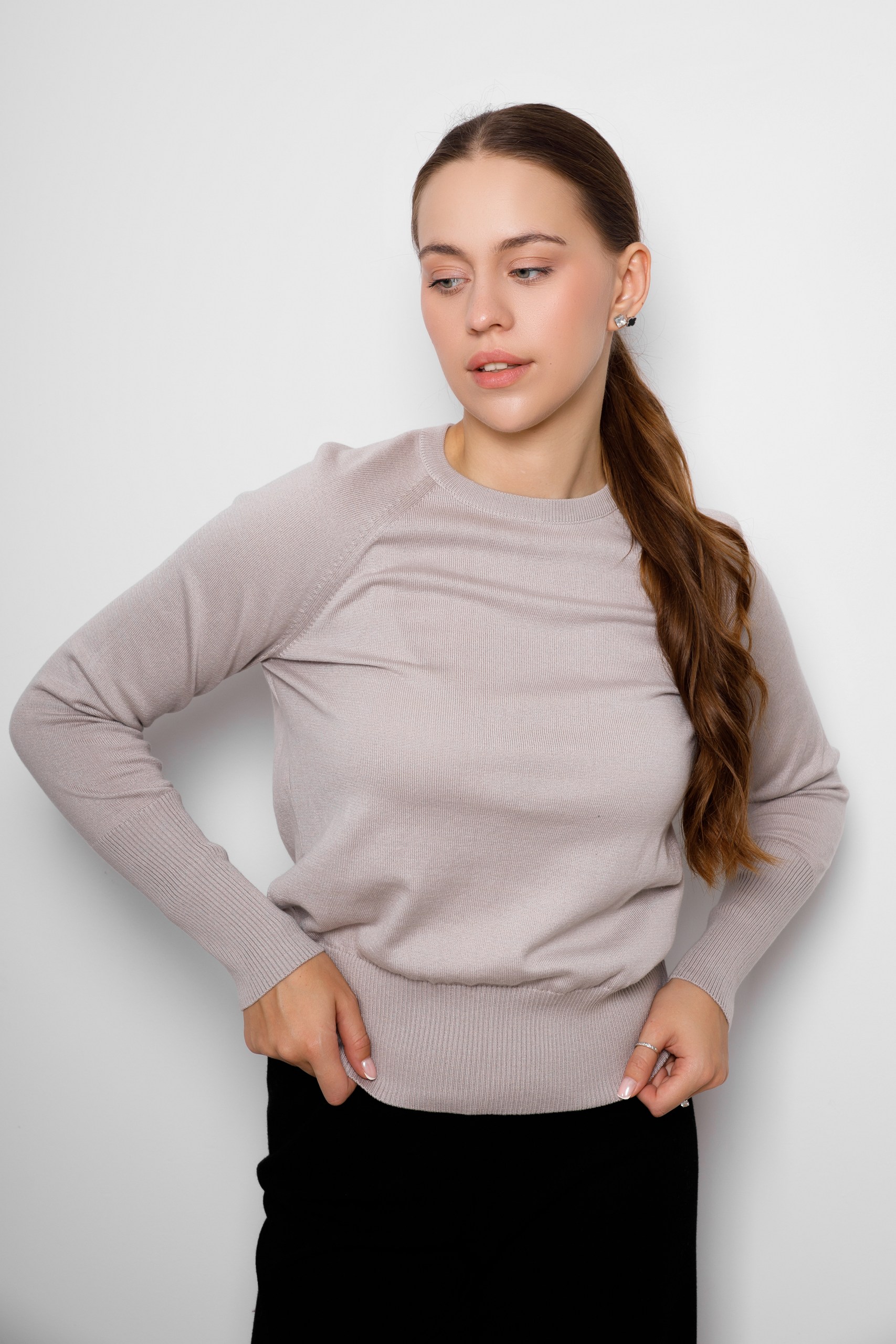 картинка Джемпер женский «Бонни-ЛЕГС» (серо-бежевый) от магазина Одежда+