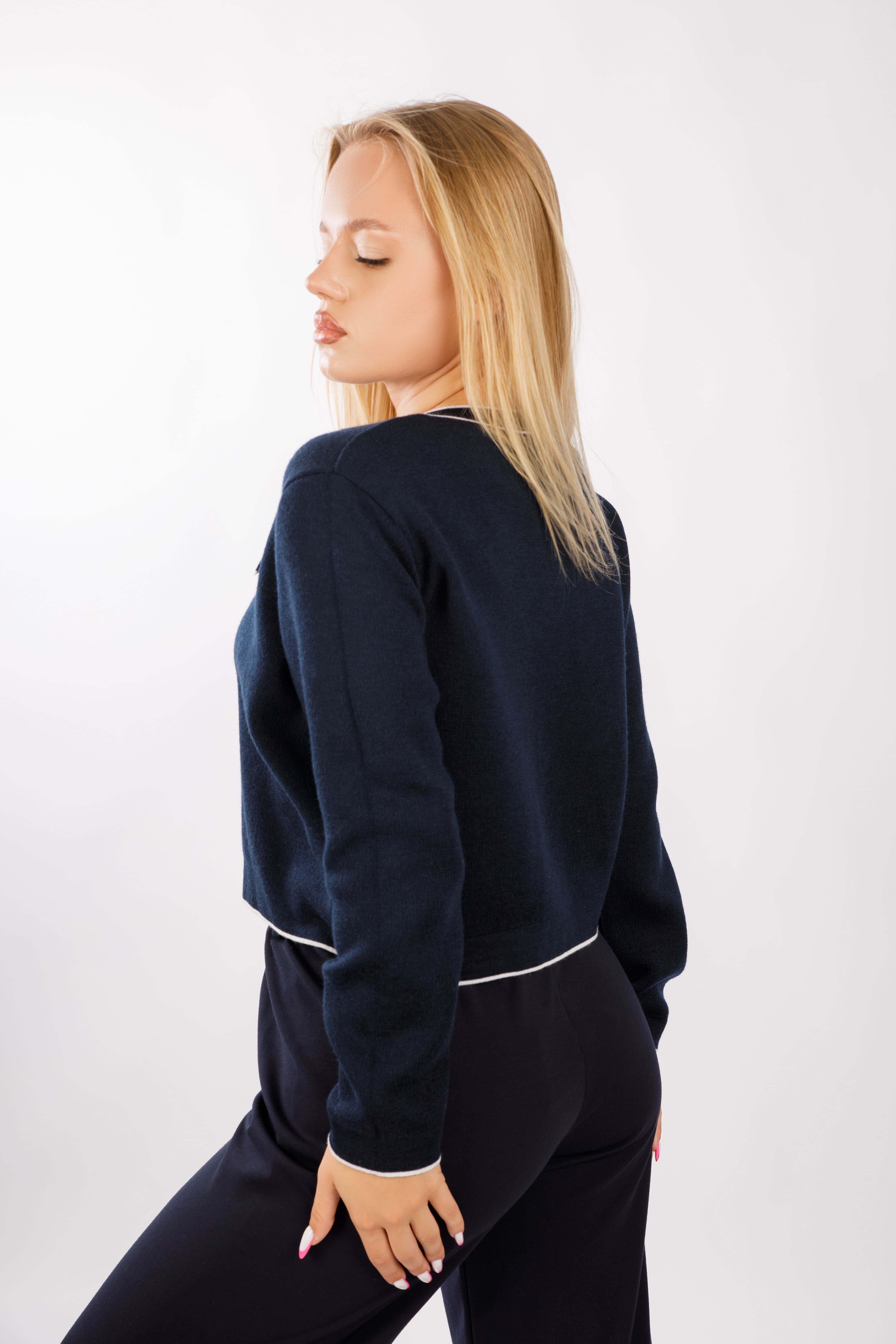 картинка Жакет женский «Шанель» (темно-синий) от магазина Одежда+