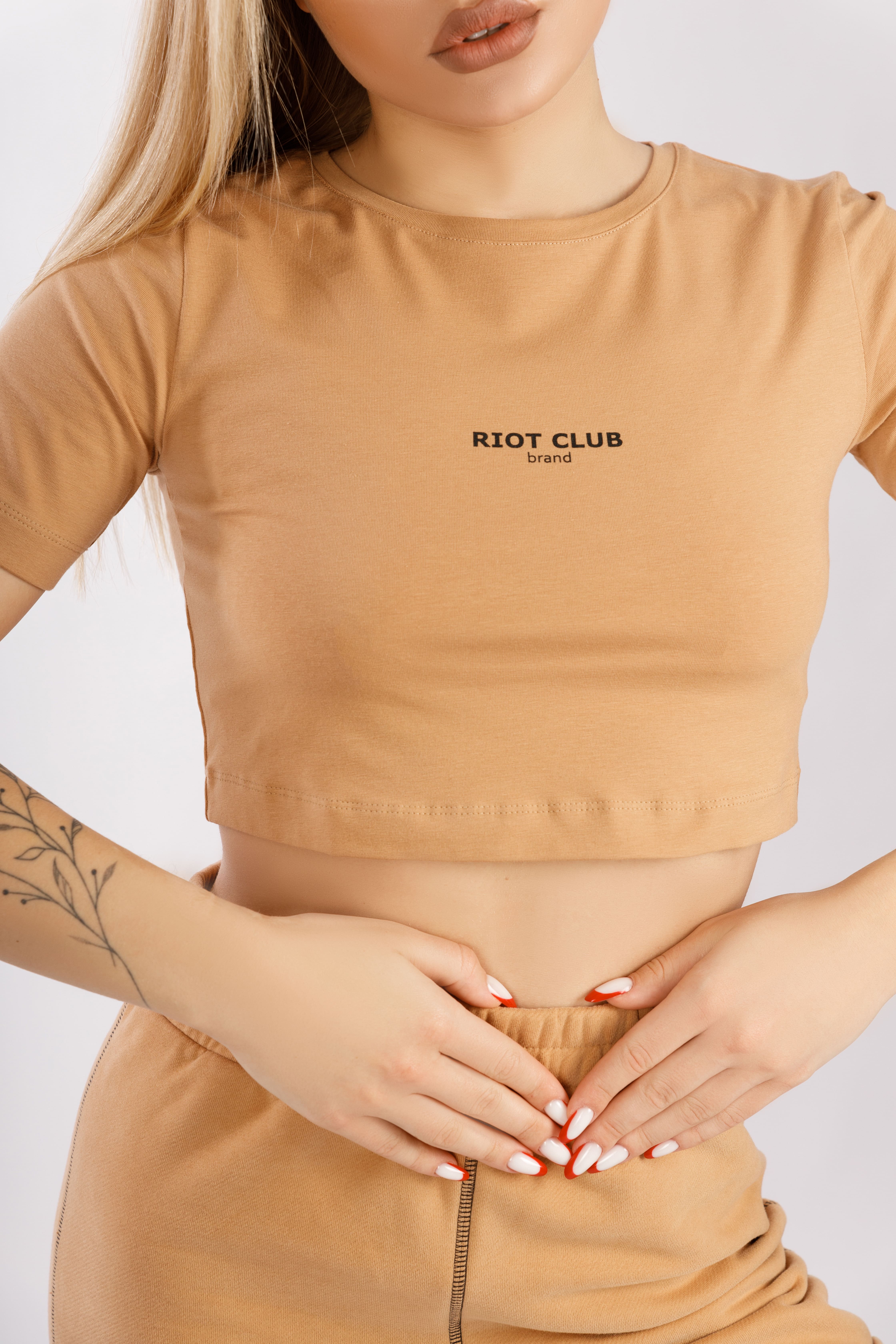 картинка Джемпер укороченный «RIOT» (рыжий) от магазина Одежда+