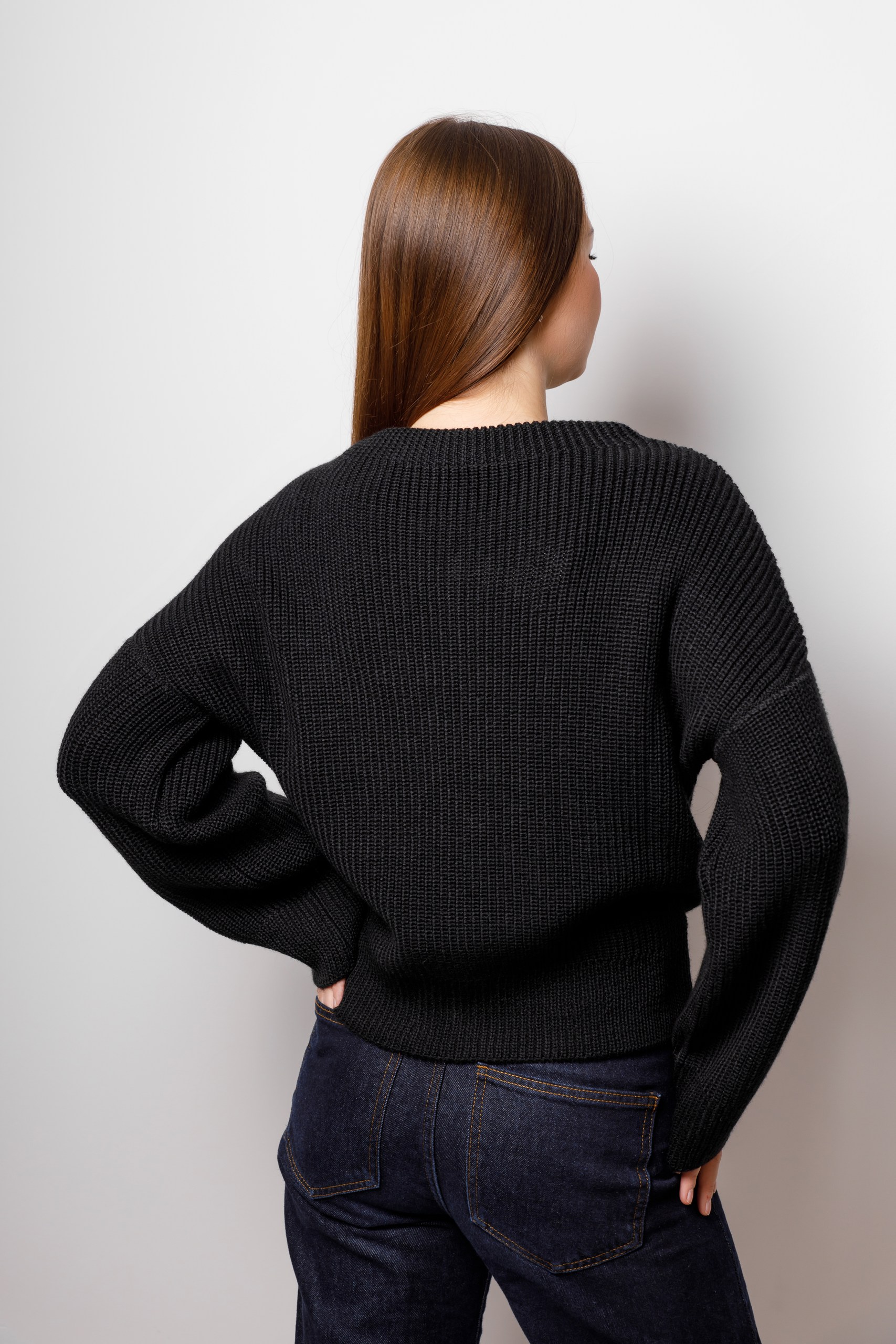 картинка Джемпер женский "Леона" (черный) от магазина Одежда+